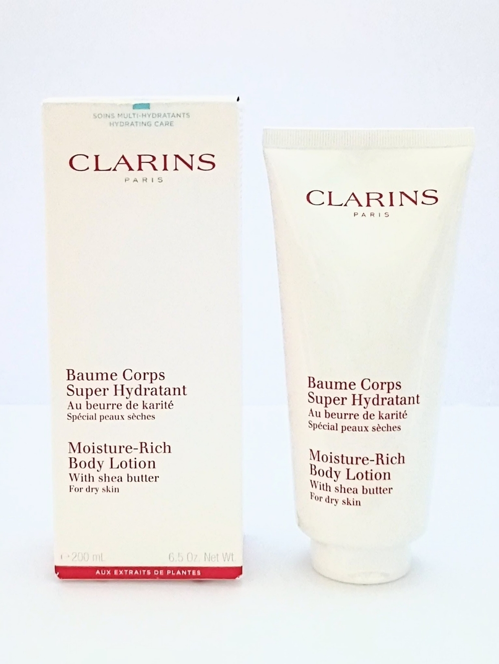 Clarins Moisture-Rich Body Lotion 6.5 oz Shea Butter NEW IN BOX Hydrating